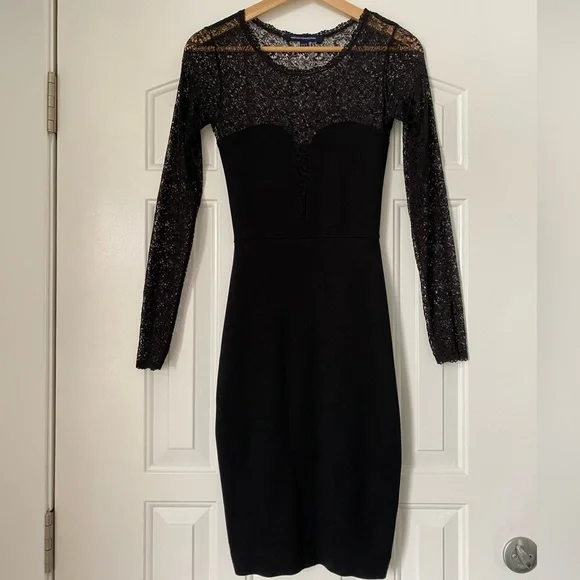 French Connection | Dresses | French Connection Lace Black Dress | Poshmark